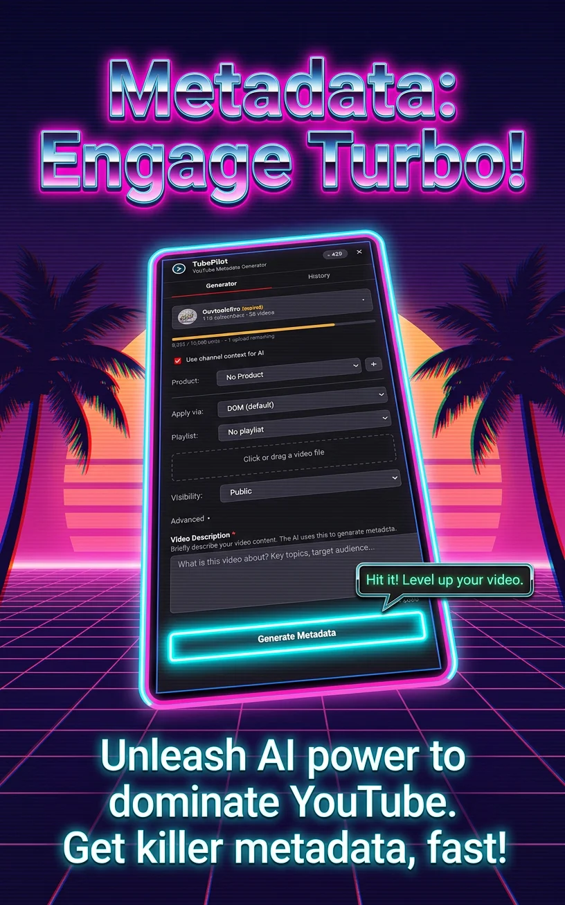 Synthwave 80s template preview